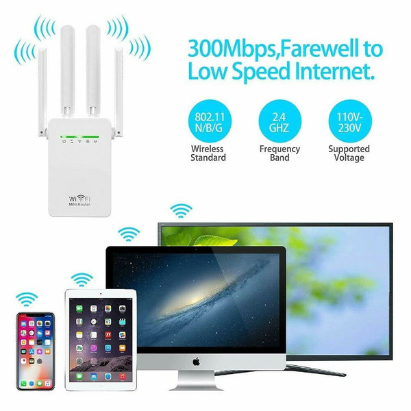 WiFi Distance Range Extender Repeater Wireless Amplifier Router Signal Booster