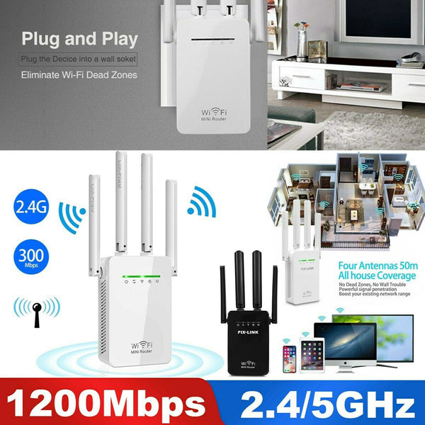 WiFi Distance Range Extender Repeater Wireless Amplifier Router Signal Booster