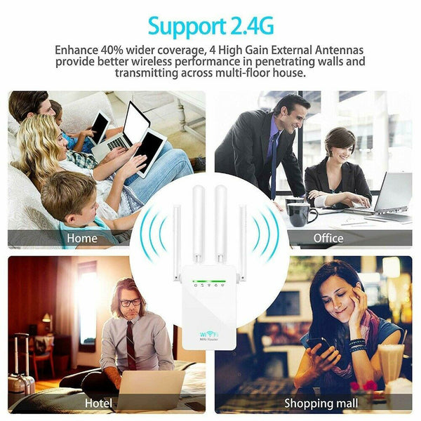 WiFi Distance Range Extender Repeater Wireless Amplifier Router Signal Booster