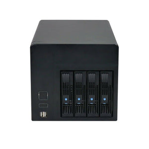 Mini ITX NAS Storage Server Chassis Hot Swap Plug IPFS 4 Bay Embedded PSU Case