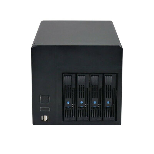 Mini ITX NAS Storage Server Chassis Hot Swap Plug IPFS 4 Bay Embedded PSU Case