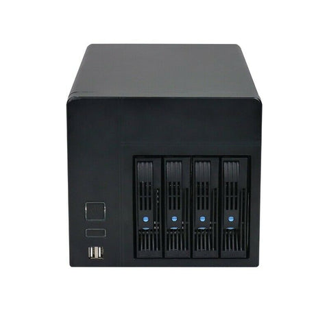 Mini ITX NAS Storage Server Chassis Hot Swap Plug IPFS 4 Bay Embedded PSU Case