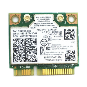 Intel 7260BN 7260 BN HMW 300Mbps 04W3815 Bluetooth Wifi PCIE Card for Lenovo