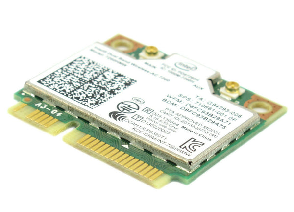 DualBand Wireless WIFI AC 7260 7260HMW Mini PCI-E Bluetooth 4.0 Intel Card Board