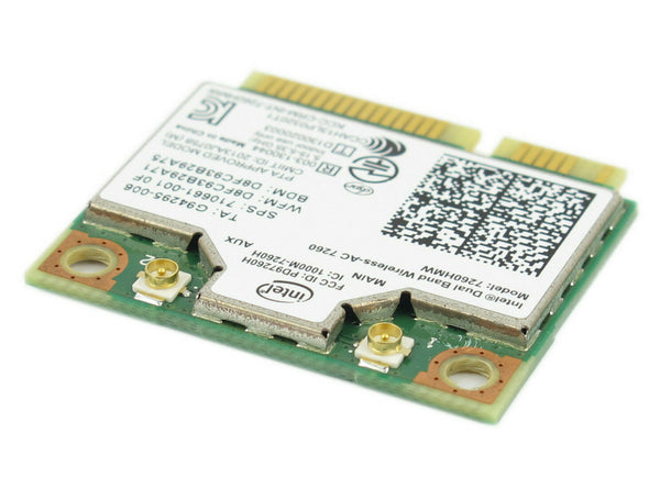 DualBand Wireless WIFI AC 7260 7260HMW Mini PCI-E Bluetooth 4.0 Intel Card Board