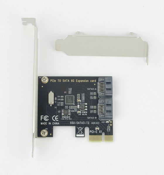PCIE PCI-E PCI Express to SATA 3.0 Internal 6 Gbps 2 Port Expansion Card Adapter
