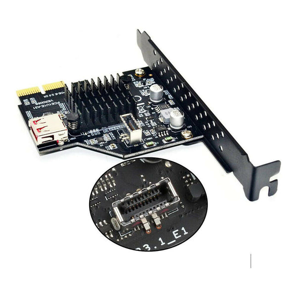 PCIE PCI Express to USB 3.1 2.0 Header Type E Front Panel Socket Adapter Card