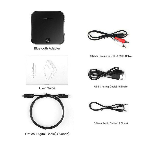 Bluetooth 5.0 Transmitter Receiver Audio Optical Wireless Adapter aptX HD TV PC