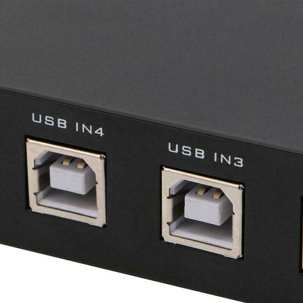 Scanner Printer 4 Ports USB Sharing Device Switch Selector Switcher Splitter Box