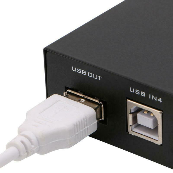 Scanner Printer 4 Ports USB Sharing Device Switch Selector Switcher Splitter Box
