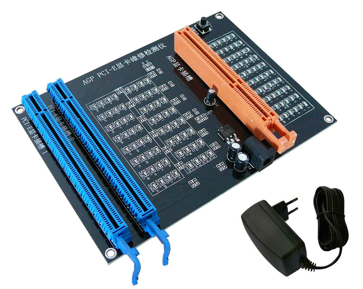 Test for Graphic Video Display Card AGP PCI Express PCIE Slot Checker