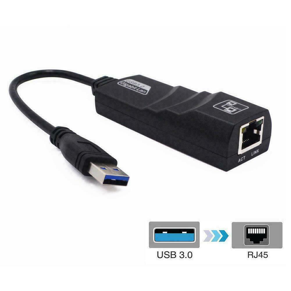 USB 3.0 to 10 100 1000 Mbps Gigabit RJ45 FAST Network Ethernet LAN For X1G4 PC Adapter