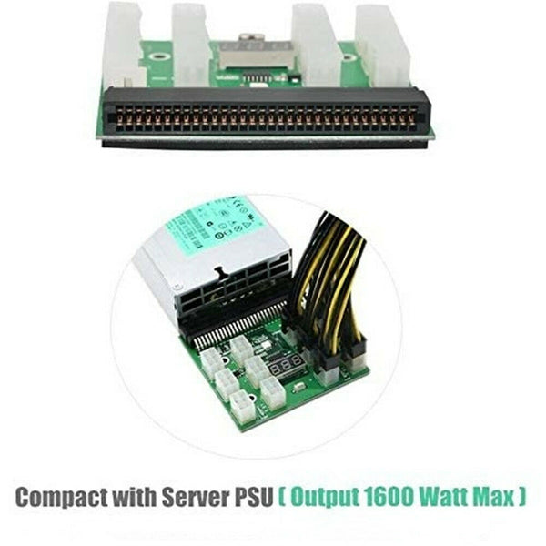 12X 6 Pin Power Supply Adapter HP Mining Server GPU LED 12V Breakout Board Converter