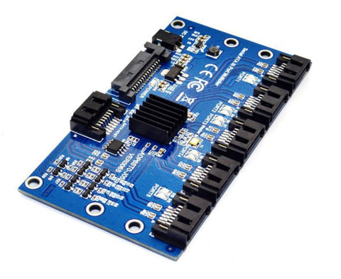 5 Ports SATA 3.0 III 6G Port Multiplier Board JMB585 CHIPSET with cable