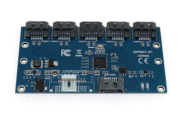 5 Ports SATA 3.0 III 6G Port Multiplier Board JMB585 CHIPSET with cable