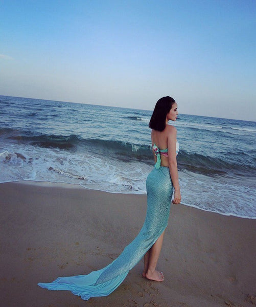 Sexy Women Ladies Mermaid Tail Swimmable Costume Fancy Dress Beach Photography Skirt