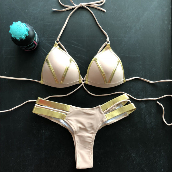 Attractive Classics Swimsuits Brazilian Push Up Swimwear Vintage Monokini Retro