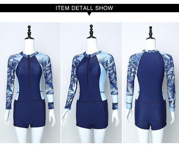 Surfing Sea Surf Beachwear Swimming Suits Women Long Sleeve Rash Guard Swimwear