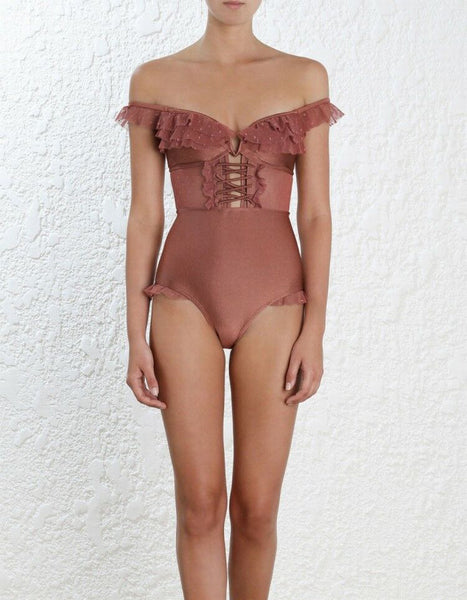 Trikini Beachwear Swimwear Women One Piece Off Shoulder High Waist Swimsuit Sexy