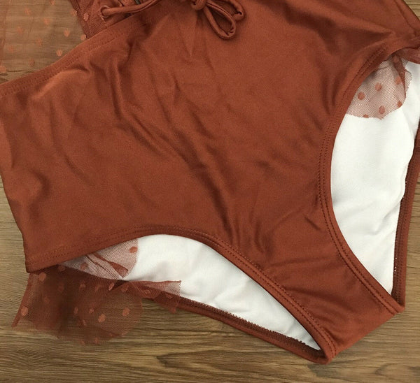 Trikini Beachwear Swimwear Women One Piece Off Shoulder High Waist Swimsuit Sexy