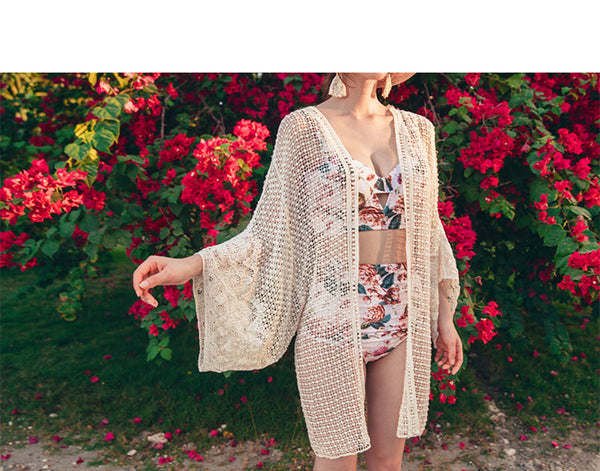 Retro Sexy Swimsuit Floral Beachwear Two Piece High Waist Pushup Bikini Swim Wear