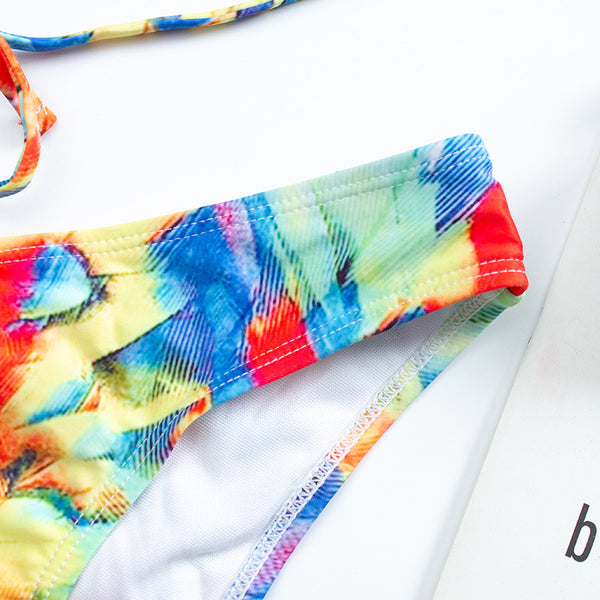 New Edition Version Ladies Sexy Color Colorful Printed Lace Triangle Bikini