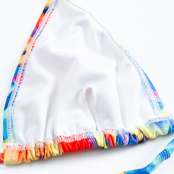 New Edition Version Ladies Sexy Color Colorful Printed Lace Triangle Bikini