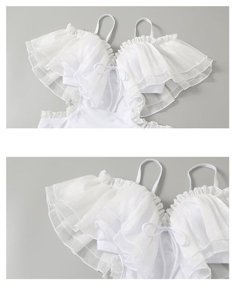Fairy Vacation Ruffle Lotus Leaf Siamese Shorts Bathing Suits Hot Springs Beachwear Swimsuit