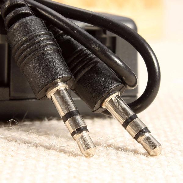 Black 3.5mm Dictaphone Telephone Recording Adapter for Digital Voice Recorder