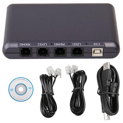 USB PC 2 channel Digital Telephone Phone Call Calls Voice Recorder two Channels
