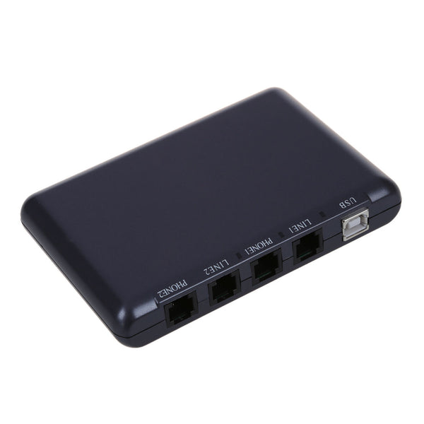 Office PC Computer 2 CH Ports USB Telephone Phone Recording Audio Voice Recorder