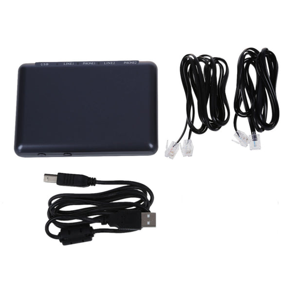 Office PC Computer 2 CH Ports USB Telephone Phone Recording Audio Voice Recorder