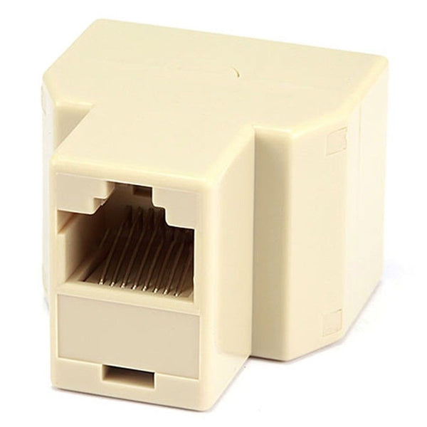 5X 2 Ways 6P4C RJ11 Telephone Phone Call Line Splitter T Adapter for recorder