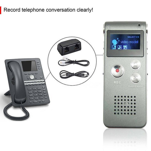 Digital Mini USB Rechargeable Voice Recorder Audio Recording Device 8GB