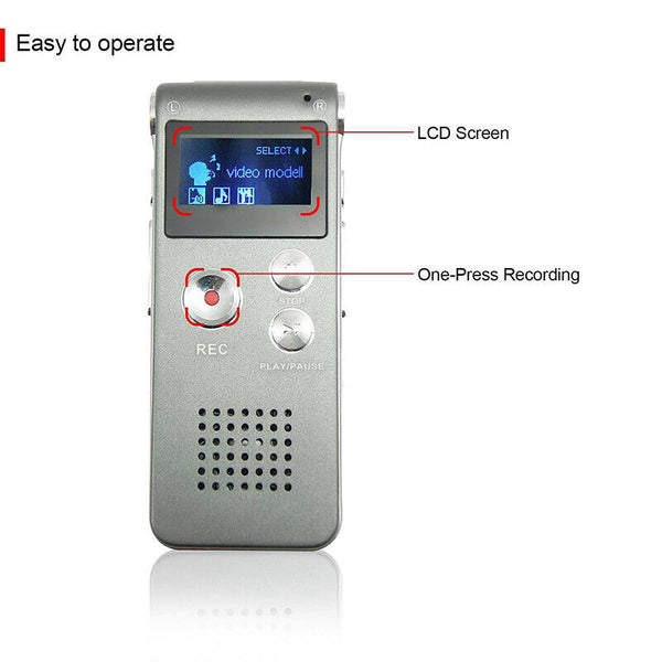 Digital Mini USB Rechargeable Voice Recorder Audio Recording Device 8GB