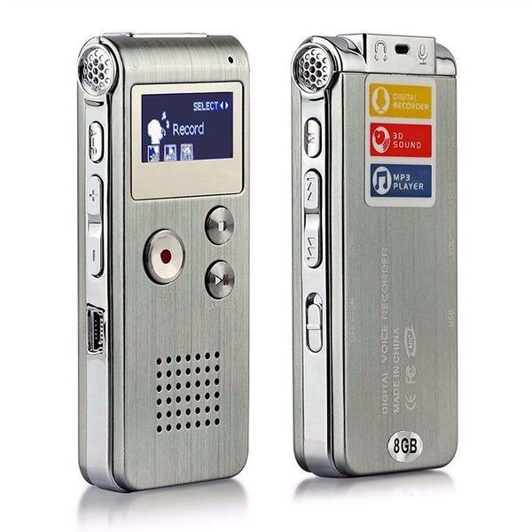 Digital Mini USB Rechargeable Voice Recorder Audio Recording Device 8GB