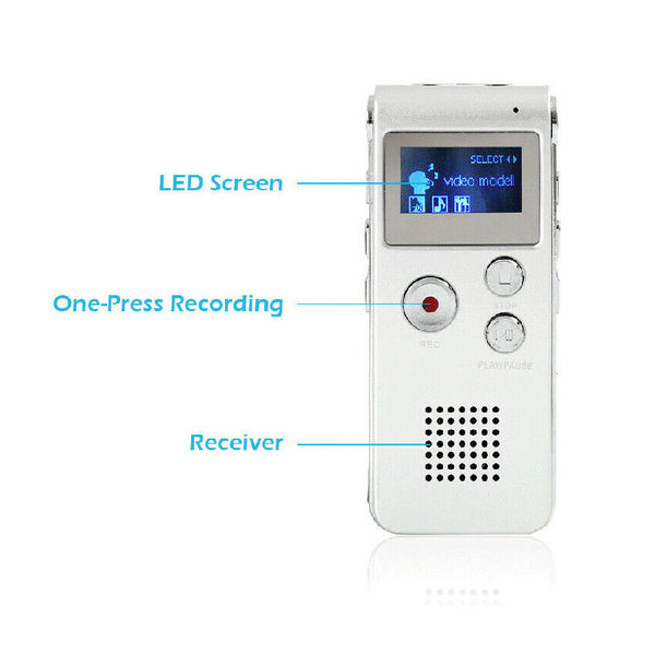 Voice Activated Recorder Digital Audio Sound Dictaphone Telephone Phone Player