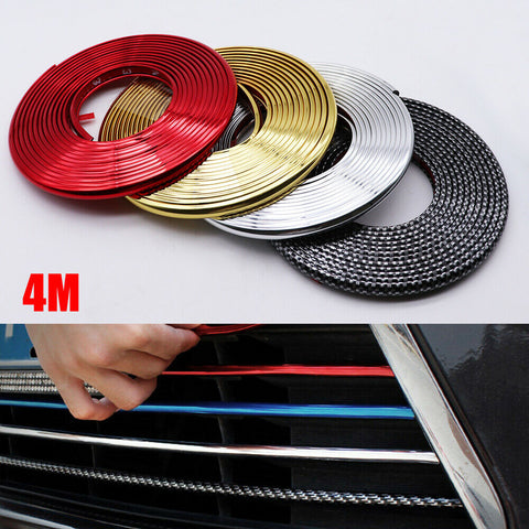 4M Car Bumper Moulding Trim Strip Wheel Hub Protection Ring Auto Decorative Line