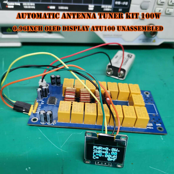 DIY Kits 1.8 to 50 MHz Mini Automatic Antenna Tuner by 0.96" 7x7 OLED Firmware