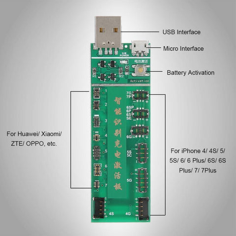 Quick Battery Tester Charger Activation Checker Board For iPhone 8 7 6 5 Samsung Mobile