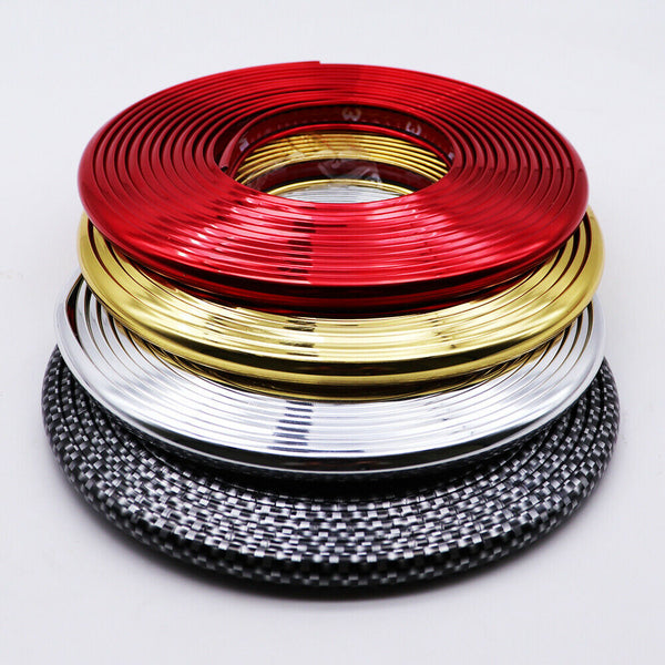 4M Car Bumper Moulding Trim Strip Wheel Hub Protection Ring Auto Decorative Line