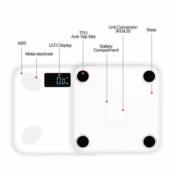 Bluetooth Bathroom Scales Floor Body Weight Smart Backlit Display Body Weight