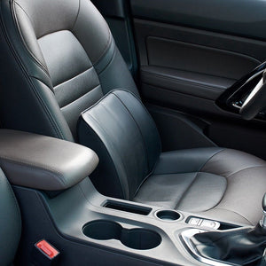 Leather Car Seat Pad Chair Lumbar Back Pain Pillow Support Cushion Home Office