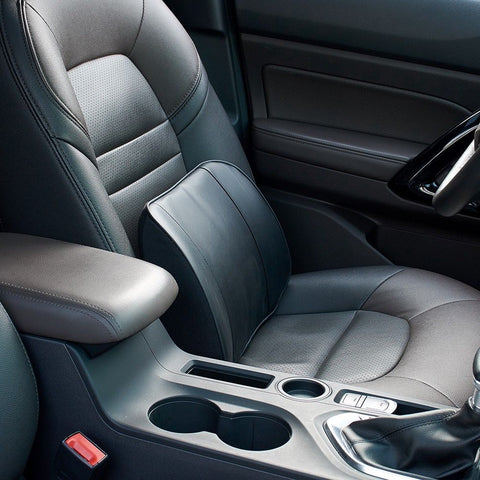 Leather Car Seat Pad Chair Lumbar Back Pain Pillow Support Cushion Home Office