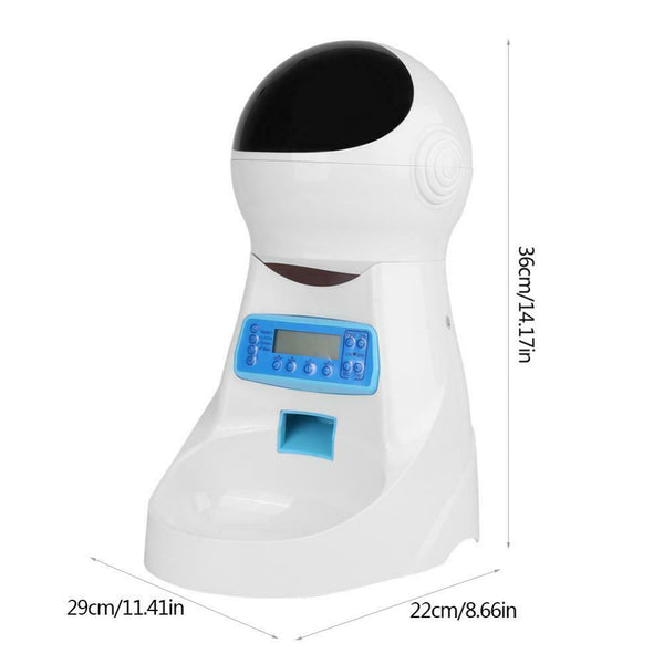 4L Automatic Program Programmable Auto Pet Cat Puppy Dog Feeder Food Dispenser