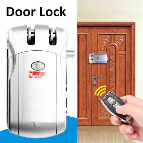 Remote Control Door Safety Lock Wireless Anti Theft Home Security Keyless Opener