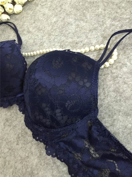 Bralette Set for Women Lace Goddess Lingerie 2 Piece Bra and Panties All Colors