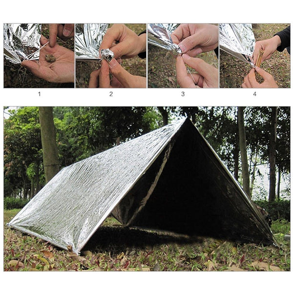 5 pcs Outdoor Waterproof Emergency Blankets Sleeping Bag Survival Reflective Camping