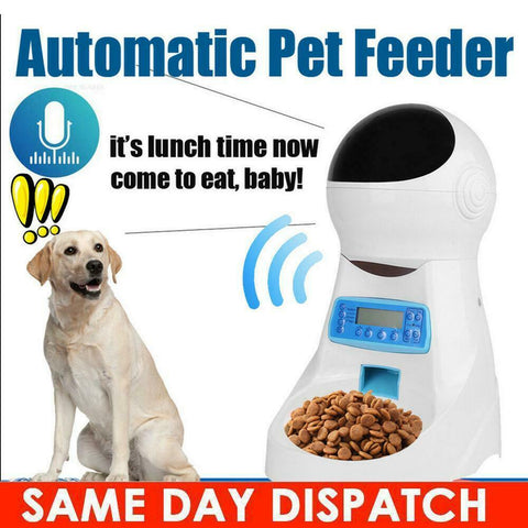 4L Automatic Program Programmable Auto Pet Cat Puppy Dog Feeder Food Dispenser