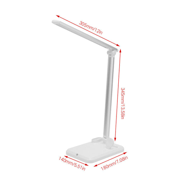 4 in 1 LED Wireless Charger Desk Lamp 3Modes Touch Dimmable w/USB Charging Port